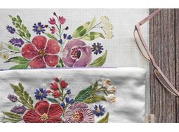 Floral Embroidery Pattern - Purse panel alternative