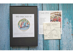 *NEW* Coastal Embroidery Kit with Beginners Embroidery panel - Gift bundle under £50
