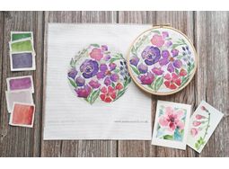 Cottage Garden Stitch Set Hand Embroidery Pattern with Stitch Guides alternative