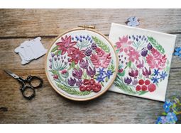 Cyclamen Embroidery Stitch Set: Pattern with Stitch Guides alternative