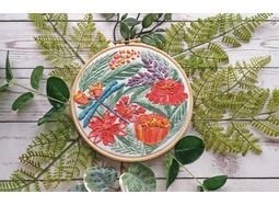 Dragonfly Stitch Set Hand Embroidery Pattern with Stitch Guides alternative