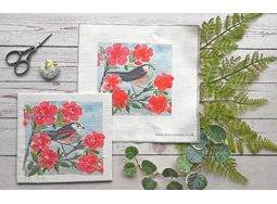 Long Tailed Tit Stitch Set: Embroidery Pattern with Stitch Guides alternative
