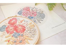 Peony Bouquet Stitch Set Hand Embroidery Pattern with Stitch Guides alternative
