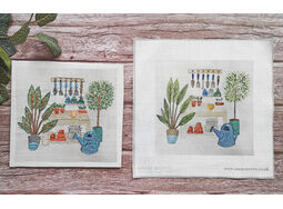*NEW* 'The Potting Shed' Luxury linen mix Embroidery Panel