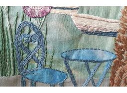 'Under The Tree' Mini Wall Hanging Linen Embroidery Panel alternative