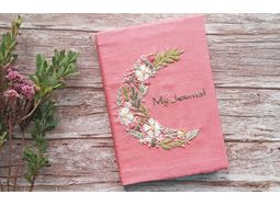 Make Your Own 'Pink Moon' Journal Embroidery Panel alternative