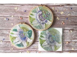 Passion flower Stitch Set: Hand Embroidery Design with stitch guide alternative