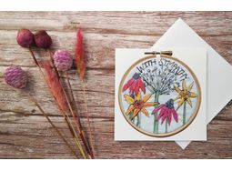 'With Sympathy' Printed Embroidery Greetings Card alternative