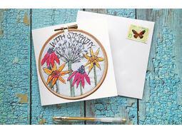 'With Sympathy' Printed Embroidery Greetings Card