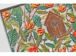 *NEW*  Birdhouse Embroidery Panel