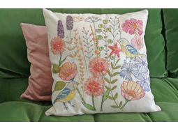 'Bluetit' Cushion Hand Embroidery Kit  - make your own cushion kit alternative