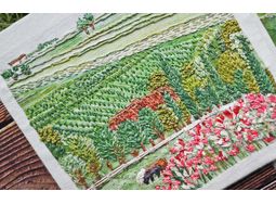 Vineyards Hand Embroidery Panel alternative