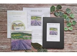 Lavender Fields Stitch Set Hand Embroidery Panel with Stitch Guide alternative