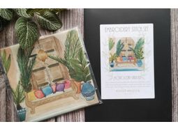 Moroccan Garden Stitch Set Hand Embroidery panel with guide alternative