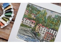 The Italian Lakes: Varenna Embroidery Pattern alternative