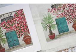 Bougainvillea Villa Embroidery Panel alternative