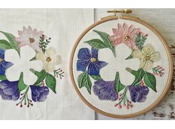 Floral Message embroidery panel to fit 6 or 7 inch hoops alternative