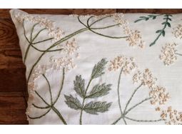 Cowparsley Hand Embroidery Cushion panel alternative