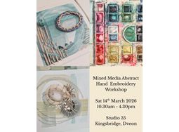 SAT 14th MARCH: 10.30am- 4.30pm Mixed Media Abstract Embroidery