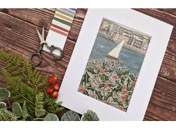 *NEW* Salcombe Sailboat Winter Scene Embroidery Pattern alternative