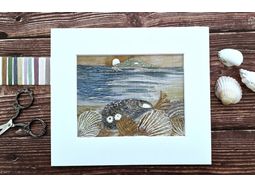 *NEW* Bantham Beach Shell Seaking Hand Embroidery Pattern (to fit 5x7 inch aperture mounts) alternative