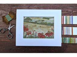 *NEW* Harvesting Fields Of Gold Hand Embroidery Pattern (to fit 5x7 inch aperture mounts) alternative