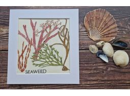 *NEW* Seaweed Hand embroidery panel to fit 6 inch mount or 8 inch frame alternative