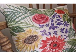PRE- ORDER 'Summer Sunflowers' hand embroidery cushion panel *NEW* alternative