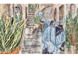 'La Dolce Vita' Embroidery Wall hanging embroidery panel *NEW IN* alternative