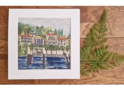 Bellagio 'The Pearl of Lake Como' Embroidery Panel *NEW*