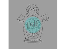 'Russian Doll' PDF Embroidery Template Now Half Price at £3!