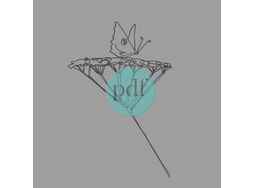 'Butterfly On Cow Parsley' PDF Embroidery Template