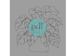 'Monstera' PDF Embroidery Template
