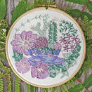 'Tea & Succulents' Floral Hoop Art Embroidery Kit additional 3