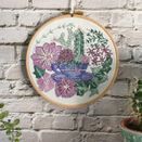 'Tea &amp; Succulents' Floral Hoop Art Embroidery Kit additional 2