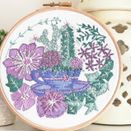 'Tea &amp; Succulents' Floral Hoop Art Embroidery Kit additional 3