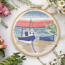 'Moored Boats' Hoop Art Hand Embroidery Kit additional 2