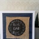 'Best Dad Ever' Handmade Embroidery Greetings Card additional 3