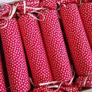 Christmas Cracker Box set of 6 - Red and white ditsy print additional 1