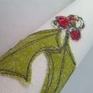 Christmas Cracker Box set of 6 Robin and Holly Embroidered Set additional 7