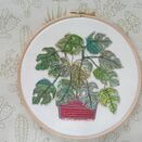 'Monstera' Embroidery Hoop Art additional 1
