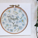 'Thank You' Floral Printed Embroidery Greetings Card additional 1