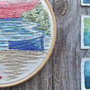 "Moored Boats" Coastal Embroidery Pattern Design Panel additional 4