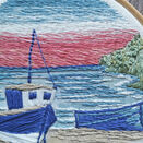 "Moored Boats" Linen Embroidery Pattern Design Panel additional 8