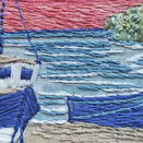 "Moored Boats" Coastal Embroidery Pattern Design Panel additional 5