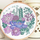 "Teacup & Succulents" Floral Flower Embroidery Pattern Design additional 8