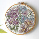 "Birdsong" Floral Linen Panel Embroidery Pattern Design additional 10
