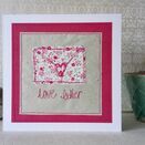 'Love Letter' Handmade Embroidery Greetings Card additional 1