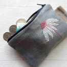 Embroidered Echinacea Coin Purse additional 1