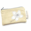 Floral Yellow Linen Coin Purse additional 4